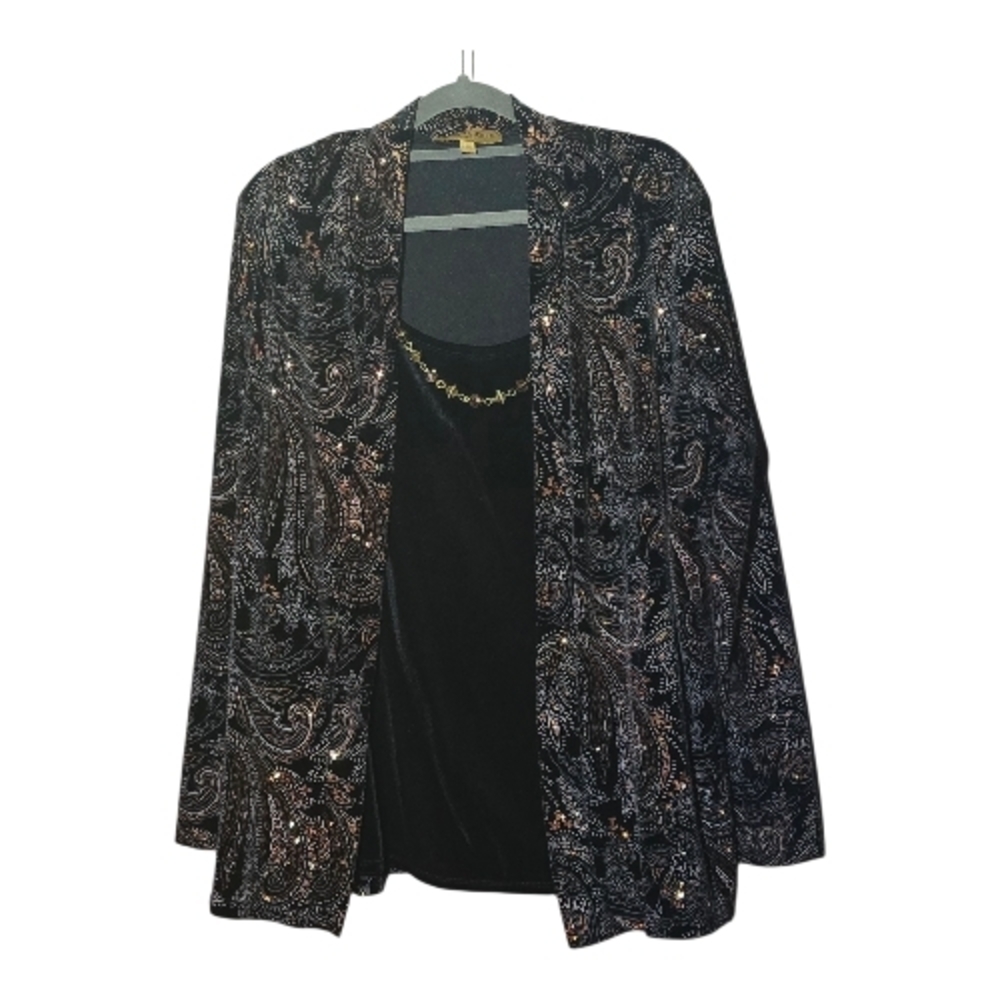 Chic Brown and Gold Paisley Women's Blouse